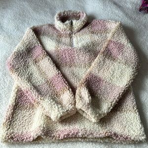 Pink Lily 1/4 Zip Sherpa
